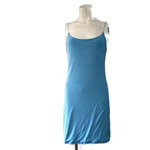 Wilfred Free Women's Spaghetti Straps Mini Dress Blue Size L